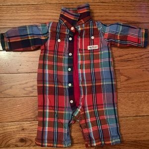 Ralph Lauren infant plaid coverall